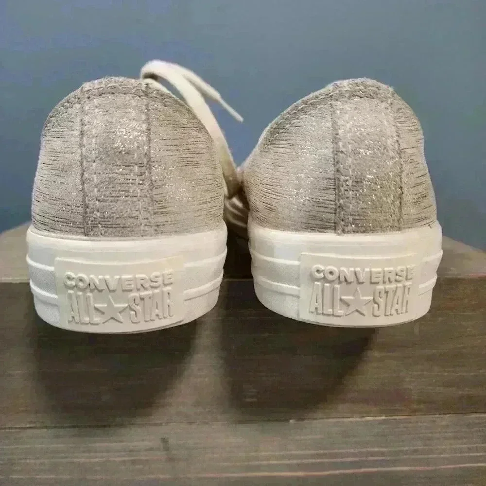 Converse Chuck Taylor Low Women's Egret Metallic‎ 561647C Shoes, Size 8 - CTAS